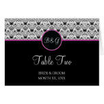 Baroque Elegance Table 2 Cards  (Hot Pink)