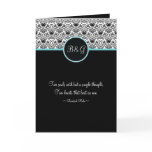 Baroque Elegance Wedding Invitation Aqua Greeting Cards
