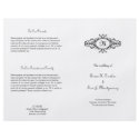 Baroque frame single monogram wedding program flyers
