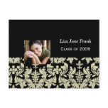 Baroque graduation party invite postcards