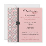 Baroque in Pink Girl Baby Shower Invitation