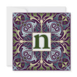 Baroque Letter N Personalized Invitation