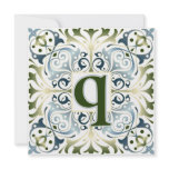 Baroque Letter Q Personalized Invitation