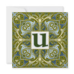 Baroque Letter U invitations