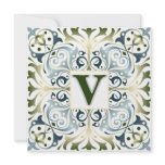 Baroque Letter V Custom Invites