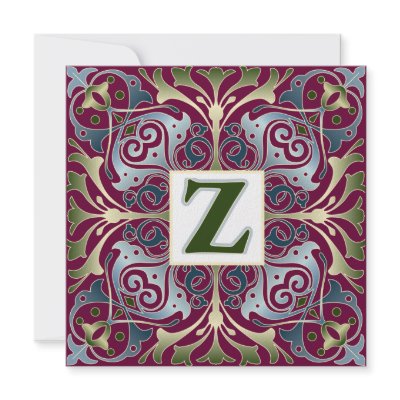 Baroque Letter Z by LetterPresstige