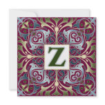 Baroque Letter Z invitations