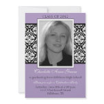 Baroque Panel -Lavender Graduation invitation