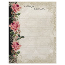 Baroque Style Vintage Rose Black n Cream Lace