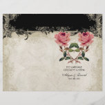 Baroque Style Vintage Rose Black n Cream Lace Full Colour Flyer