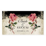 Baroque Style Vintage Rose Black Table Number Card Business Card
