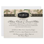 Baroque Vintage Lily Gold Formal Couples Shower Announcement