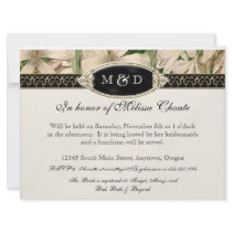 Baroque Vintage Lily Gold Formal Save the Date Personalised Invitation