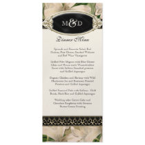 Baroque Vintage Lily Gold Formal Wedding Menu Custom Announcement