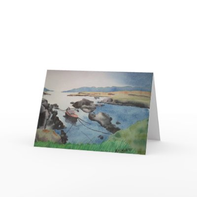 Barra boat greeting card by Andreas_art