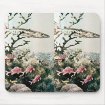 Barracuda and Reef Fishes Mouse Pads