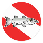 Barracuda Dive Flag Stickers