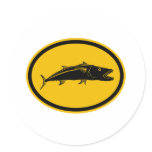Barracuda Fish Round Sticker