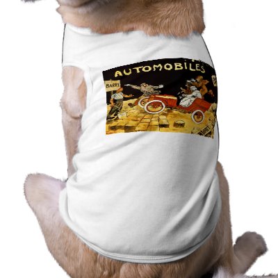 Barre Automobiles - Vintage Advertisement Poster Dog T-shirt by scenesfromthepast