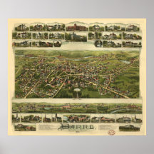 Barre, Massachusetts 1891 Poster