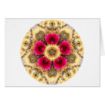 Barrel Cactus Mandala Greeting Cards