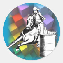 Barrel Racer 102 Round Stickers