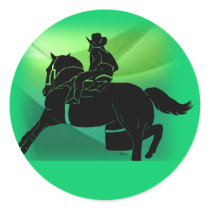 Barrel racer 402 round sticker