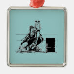 Barrel Racing Horse Christmas Tree Ornament