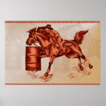 Barrel Racing Poster