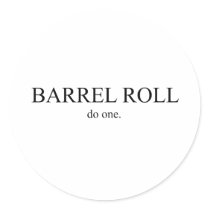 Barrel Roll 2 Round Sticker