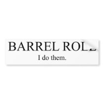 Barrel Roll 3 Bumper Stickers