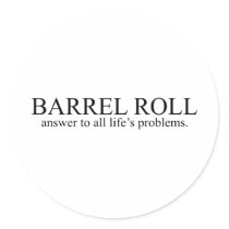 Barrel Roll 8 Round Sticker