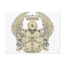 Barrel X Limited Crowned Skull Post Cards