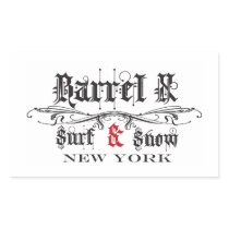 Barrel X Limited Surf & Snow New York Rectangular Stickers