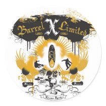 Barrel X Limited Xtreme Sports Round Stickers
