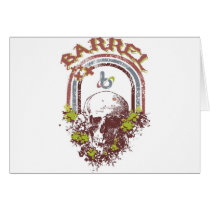Barrel X "Rainbow" Skull Greeting Card