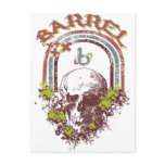 Barrel X "Rainbow" Skull Postcard