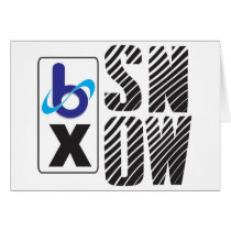 Barrel X Snow Design Greeting Card