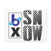 Barrel X Snow Design Post Card