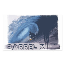 Barrel X Surf Tube Ride Rectangle Sticker