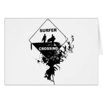 Barrel X Surfer Crossing Greeting Card