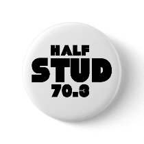 Barrel X Triathlon Half Stud 70.3 Half Ironman Pinback Button