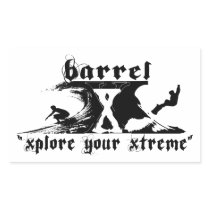 Barrel X Xplore your Xtreme Rectangular Stickers