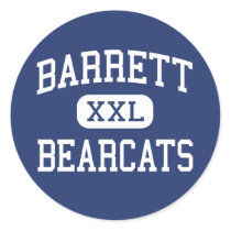 Barrett Bearcats Middle School Columbus Ohio Round Sticker