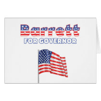Barrett for Governor Patriotic American Flag Card
