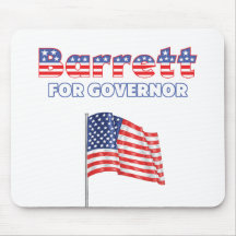 Barrett for Governor Patriotic American Flag Mousemat
