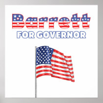 Barrett for Governor Patriotic American Flag Poster