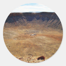 Barringer Meteorite Crater Round Stickers