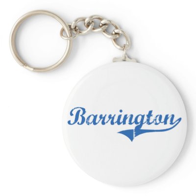 Barrington New Hampshire Classic Design Key Chain by cityshirt