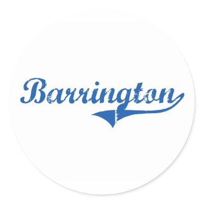 Barrington New Hampshire Classic Design Round Sticker by cityshirt
